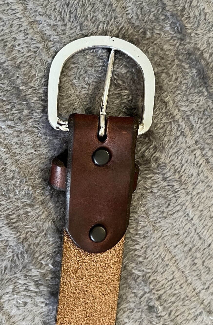 Tony Lama Men's Genuine Leather Brown Belt Size 44 Made Is USA Cowboy Western - Picture 3 of 10